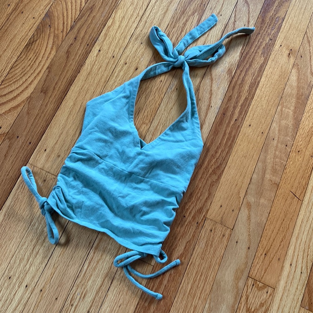 Hollister greenish halter top